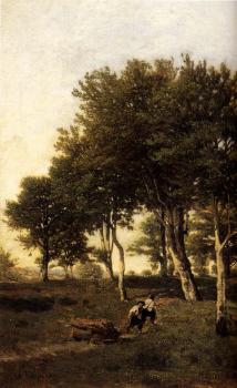 亨利 約瑟夫 哈爾皮涅斯 Landscape With Two Boys Carrying Firewood 亨利 約瑟夫 哈爾皮涅斯 Landscape With Two Boys Carrying Firewood